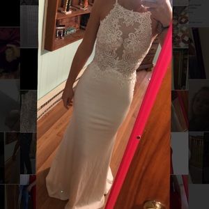 White Camille La Vie prom dress